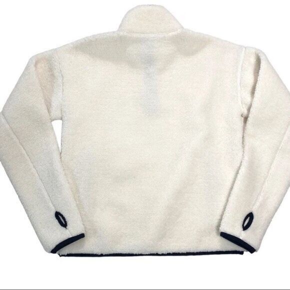 Brooks Brothers Teddy Pile Plush Fleece Half-Zip Pullover in White Women’s XL - Picture 5 of 15